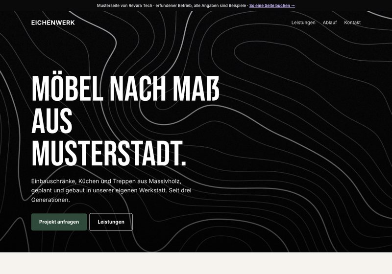Musterseite für einen Handwerksbetrieb