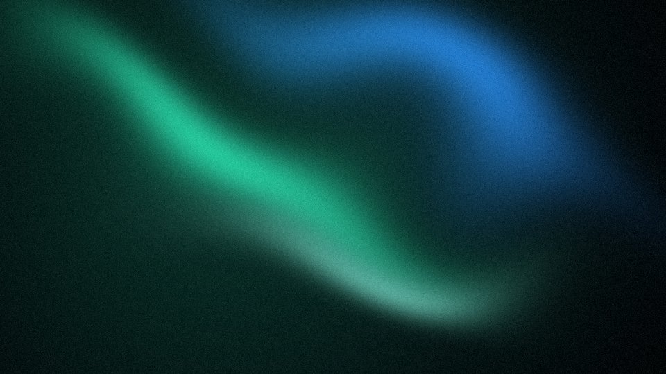 Wallpaper FROST: grün-blaues Polarlicht auf Schwarz